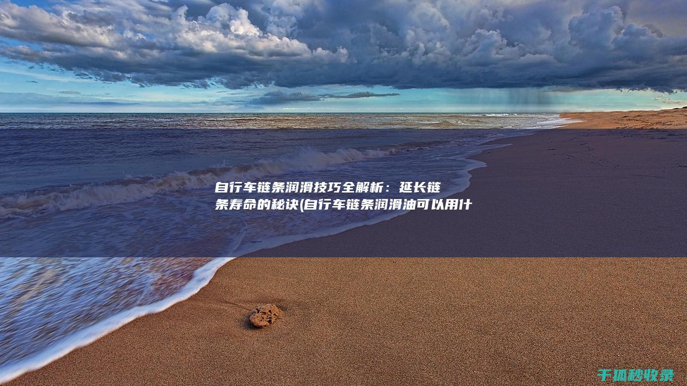 自行车链条润滑技巧全解析：延长链条寿命的秘诀 (自行车链条润滑油可以用什么代替)