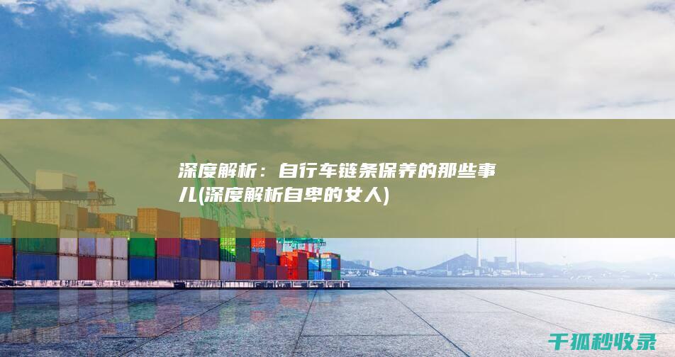 深度解析：自行车链条保养的那些事儿 (深度解析自卑的女人)