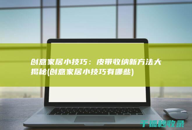 创意家居小技巧：皮带收纳新方法大揭秘 (创意家居小技巧有哪些)