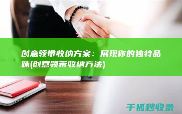 创意领带收纳方案：展现你的独特品味 (创意领带收纳方法)