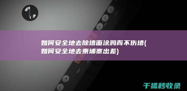 如何安全地去除墙面涂鸦而不伤墙 (如何安全地去柬埔寨出差)