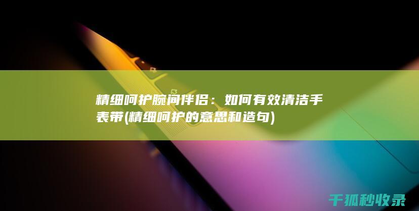 精细呵护腕间伴侣：如何有效清洁手表带 (精细呵护的意思和造句)