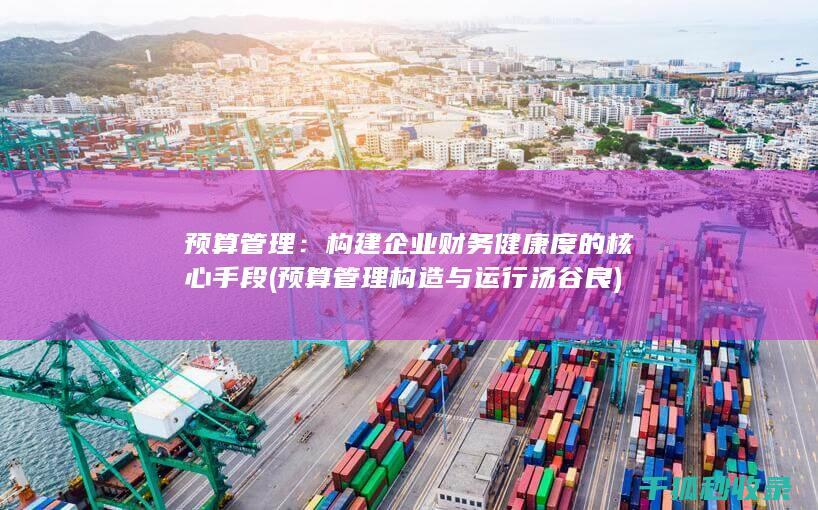 预算管理：构建企业财务健康度的核心手段 (预算管理构造与运行汤谷良)