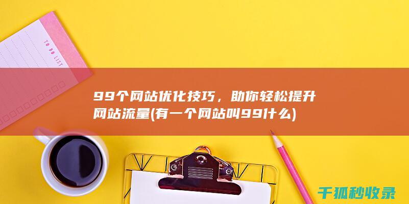 99个网站优化技巧，助你轻松提升网站流量 (有一个网站叫99什么)