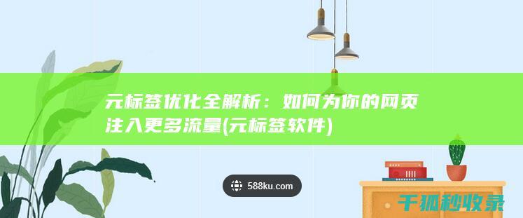 元标签优化全解析：如何为你的网页注入更多流量 (元标签软件)