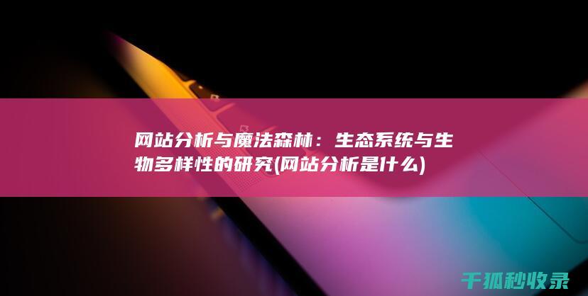 网站分析与魔法森林：生态系统与生物多样性的研究 (网站分析是什么)