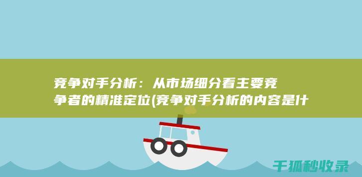 竞争对手分析：从市场细分看主要竞争者的精准定位 (竞争对手分析的内容是什么)
